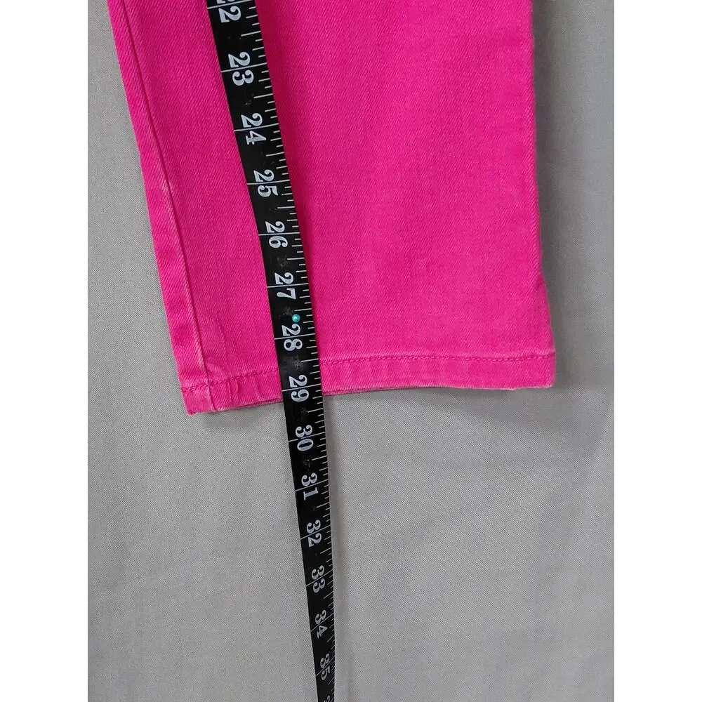 LIZ CLAIBORNE Pink Straight Stretch Pants Women Woven Size 6